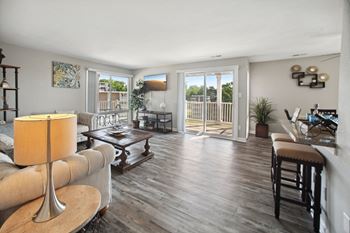 Expansive windows with serene views